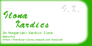 ilona kardics business card